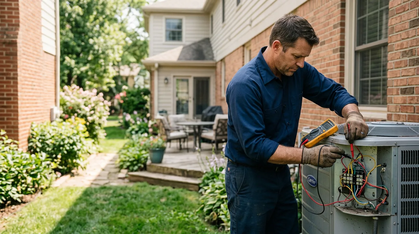 HVAC technician working near Clayville, RI